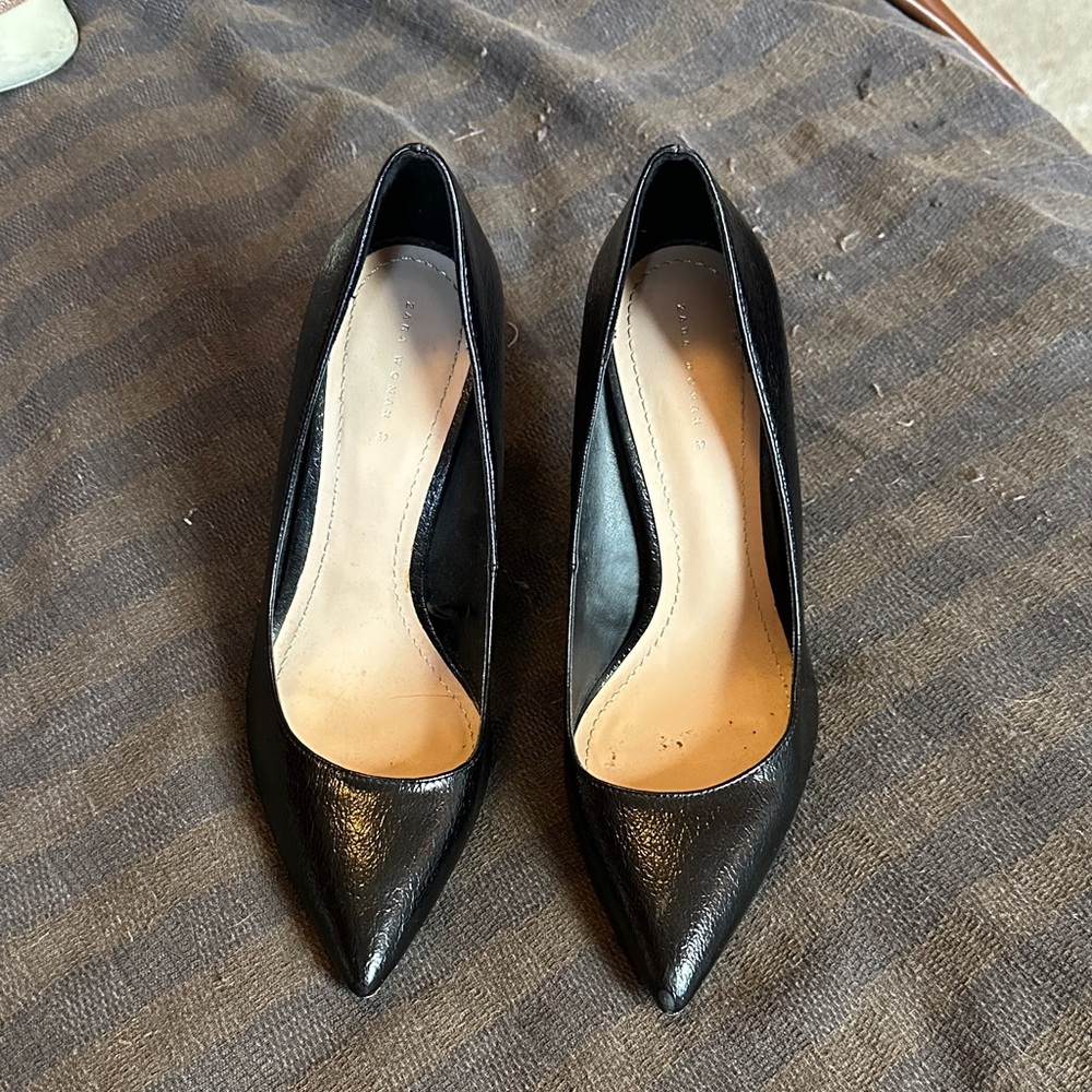 Leather Black Women's Pumps